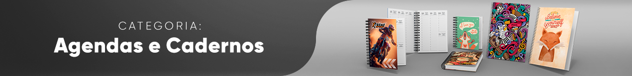 Agendas e cadernos - capa dura