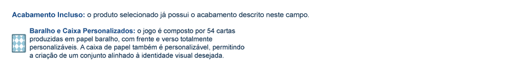 Acabamento para Baralhos em Papel
