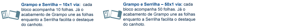 Acabamento para Bloco Numerado com Canhoto 50 folhas