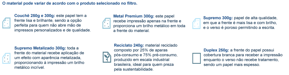 Materiais para Calendário de Parede com Vareta Metálica