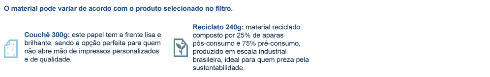 Materiais para Certificados