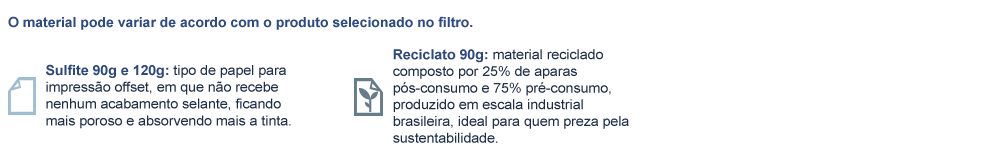 Materiais para Envelopes Sem impressão