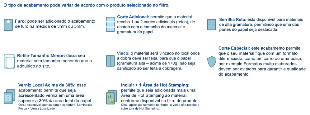 Acabamentos disponíveis para Sacolinha para Bijuterias Hot Stamping