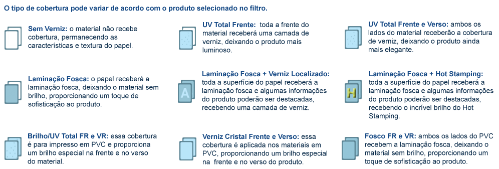 Marcador de Página com verniz total frente ou frente e verso, laminação fosca, verniz localizado, hot stamping, e brilho verniz total frente e verso