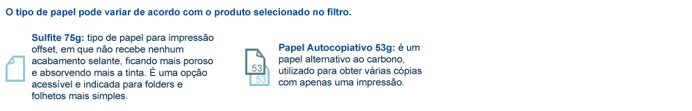 papel sulfite75g ou autocopiativo 53g